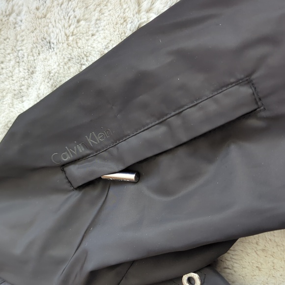 Calvin Klein Womens Full Zip Coat Jacket Mock Neck Long Sleeves Black Size M - Picture 7 of 8